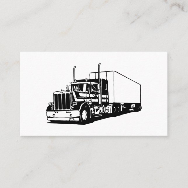 Lkw und Trockenvan Visitenkarte (Vorderseite)