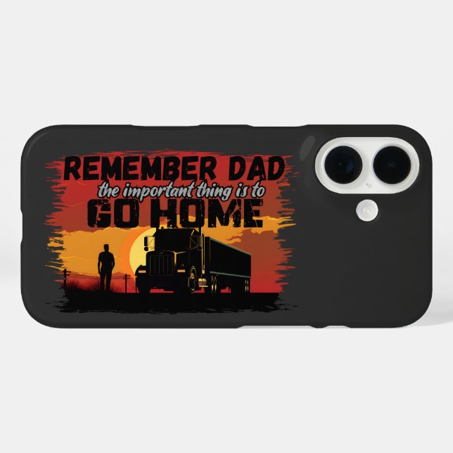 Lkw-Vater Straßenverkehr Liebe Design iPhone 16 Hülle (Rückseite (Horizontal))