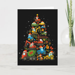 LKW-Weihnachtsbaum-Autos Lustige Weihnachten Karte