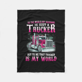 LKWer ist mein Weltfahrer-Geschenk für Ehefrau Fleecedecke