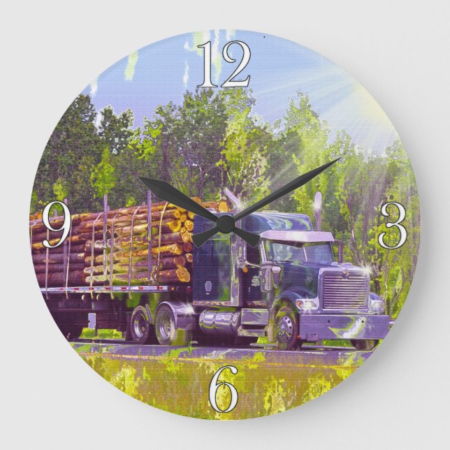 LKWer spendet LKW-Wall-Uhr Große Wanduhr (Vorderseite)
