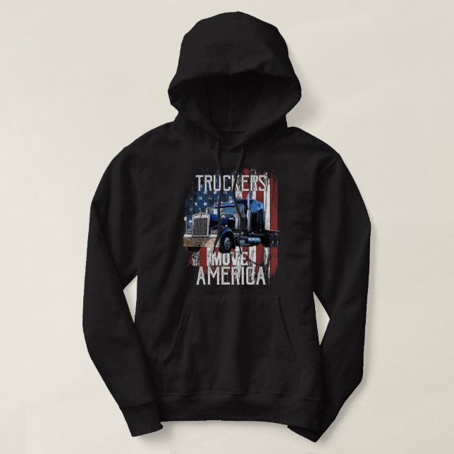 LKWs (American Flag Truck Driver Truck Driver)pn Hoodie (Design vorne)