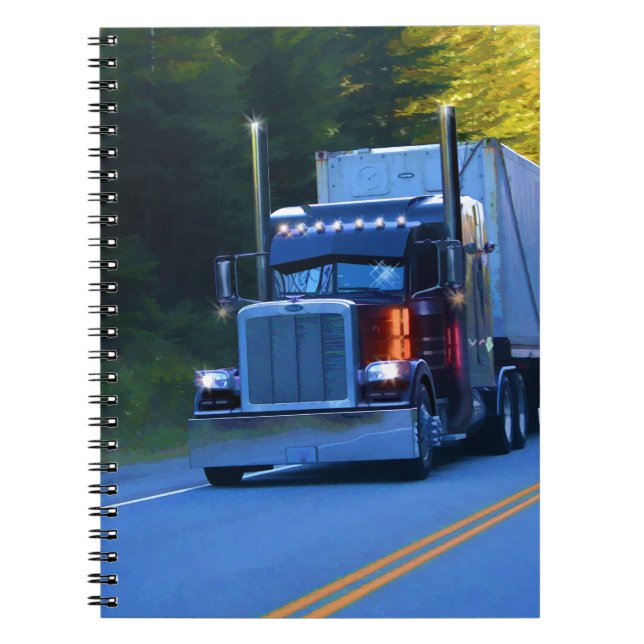 LKWs, Big Rig Cargo Truck Art Notizblock (Vorderseite)