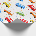 LKWs Buswagen Junge Geburtstag Geschenkpapier<br><div class="desc">Niedliches Geburtstagsgeschenk für alle kleinen Typ.  Das ist ein hübsches Thema für ein Party.</div>