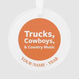 LKWs, Cowboys und Countrymusik Ornament