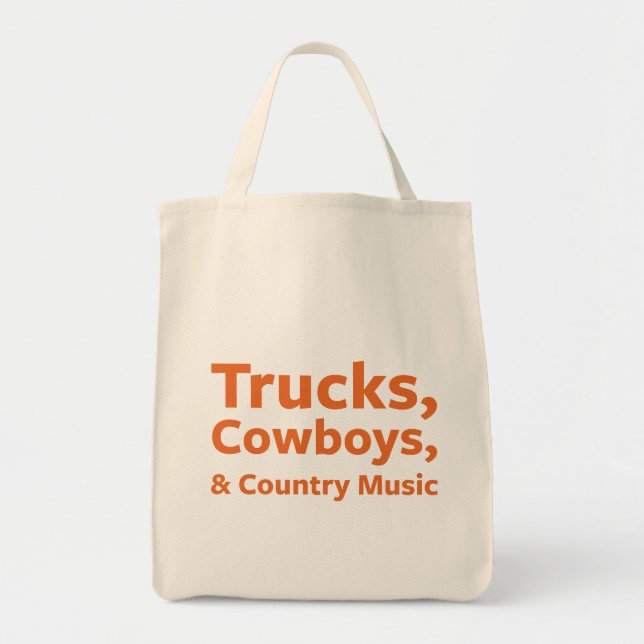 LKWs, Cowboys und Countrymusik Tragetasche (Vorne)