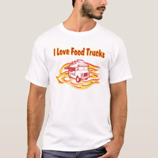 LKWs der Liebe I Nahrungsmittelmit Flammen T-Shirt