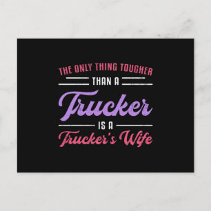 LKWs Ehefrau Grüner als LKW LKW Funny Postkarte