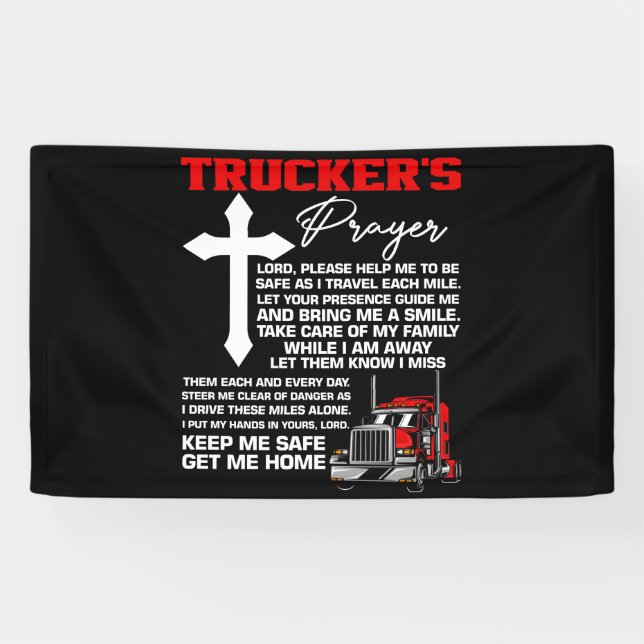 LKWs Gebet Behielt Me Safe Truck Driver Banner (Horizontal)
