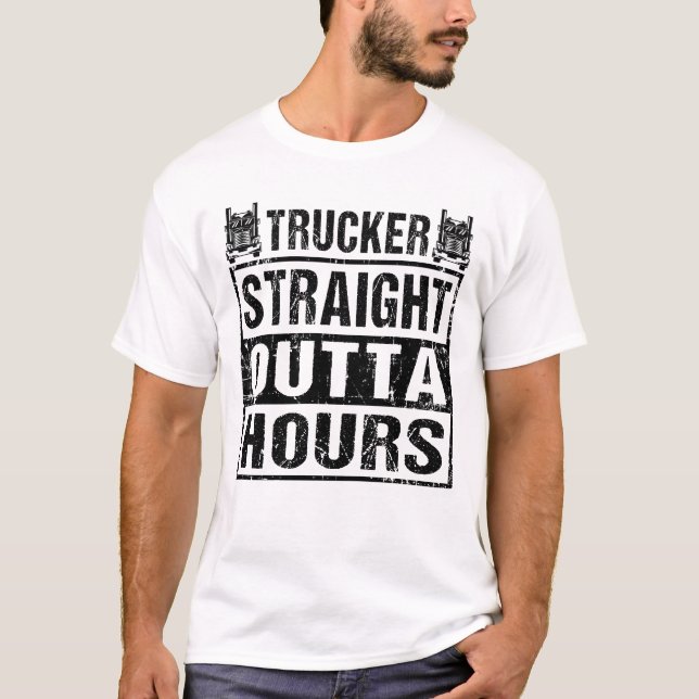 LKWs LKWs Funny Truck Fahrer Geradewegs außerhalb  T-Shirt (Vorderseite)