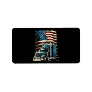 LKWs US-amerikanische Fahne für Patriotic Truck Dr Adressaufkleber