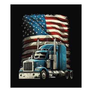 LKWs US-amerikanische Fahne für Patriotic Truck Dr Fotodruck
