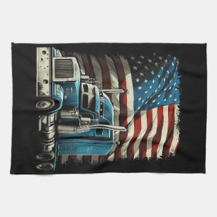 LKWs US-amerikanische Fahne für Patriotic Truck Dr Geschirrtuch
