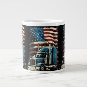 LKWs US-amerikanische Fahne für Patriotic Truck Dr Jumbo-Tasse