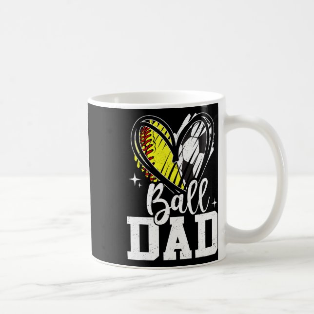 Ll Dad Softll Fußball Ll Dad Von Beiden  Kaffeetasse (Rechts)