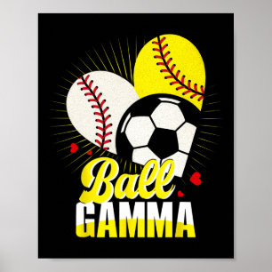Ll Gamma Verkauf Softll Fußball Lustig Süß Weihnac Poster