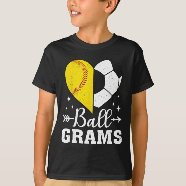 Ll Grams Funny Softll Soccer Grams  T-Shirt (Vorderseite)