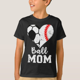 Ll Mama Herz Lustig Verkaufen Fußballmutter T-Shirt