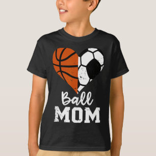 Ll Mom Herz Lustig Fußball Sketll Mom T-Shirt