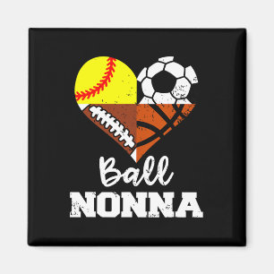 Ll Oma Fußball Fußll Softll Sketll Spieler Oma Magnet