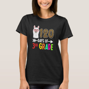 Llama 120 Tage des 3. Grades 120. Tages der Schule T-Shirt