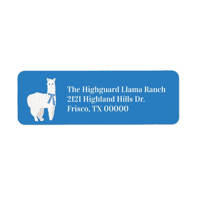 Llama Address Label (Vorne)