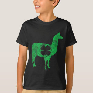Llama Alpaca Geschenk St Patricks Day Shamrock Clo T-Shirt