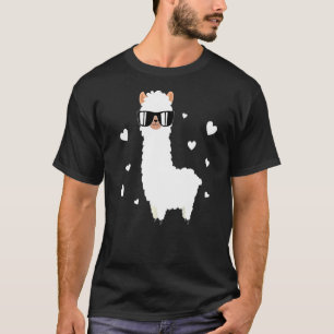 Llama Alpaca Hearts Animal Llama Bauer Alpaca T-Shirt