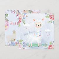 Llama/Alpaca Kinderdusche Einladung