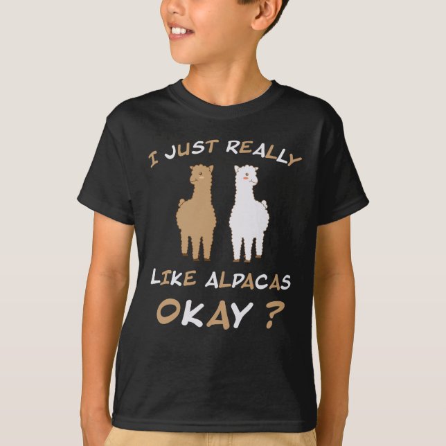 Llama Alpaca Llamas Alpacas Sweet Animal Design T-Shirt (Vorderseite)