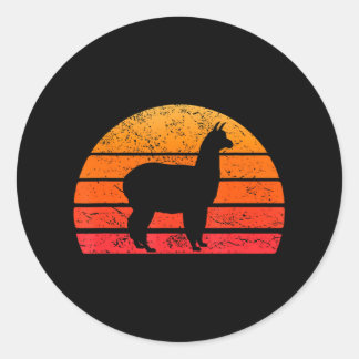 Llama Alpaca Lover Llama Runder Aufkleber