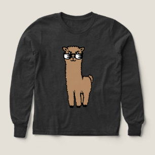 Llama Alpaca trägt Brille Nerd Geek Süß