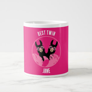 Llama Alpaca Twin Girl Jumbo-Tasse
