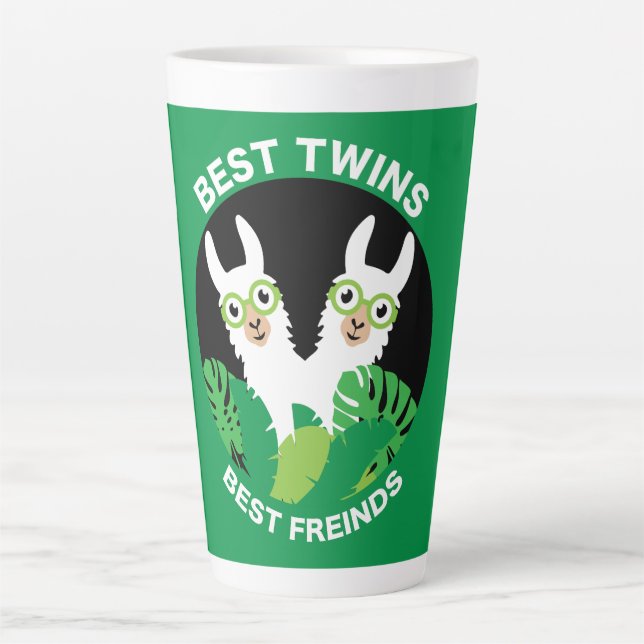 Llama Alpaca Twins Milchtasse (Vorderseite)