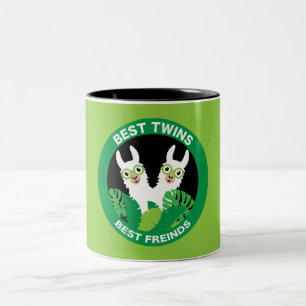Llama Alpaca Twins Zweifarbige Tasse