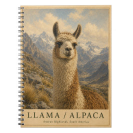 Llama Alpaka Anden VINTAGE Notizblock