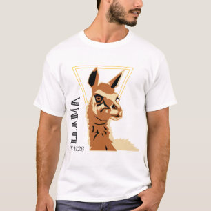 Llama Alpaka Kopf Thema T-Shirt