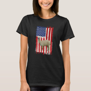 Llama American Flag Patriotic Haustier 4. Juli T-Shirt