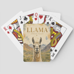 Llama Anden-Tal-Wildnis Spielkarten