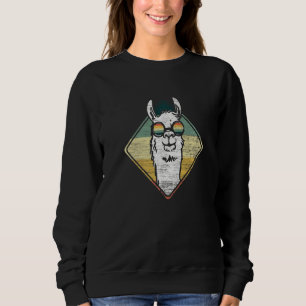 Llama Animal Sonnenbrille Niedlich Cooler Alpaca L Sweatshirt