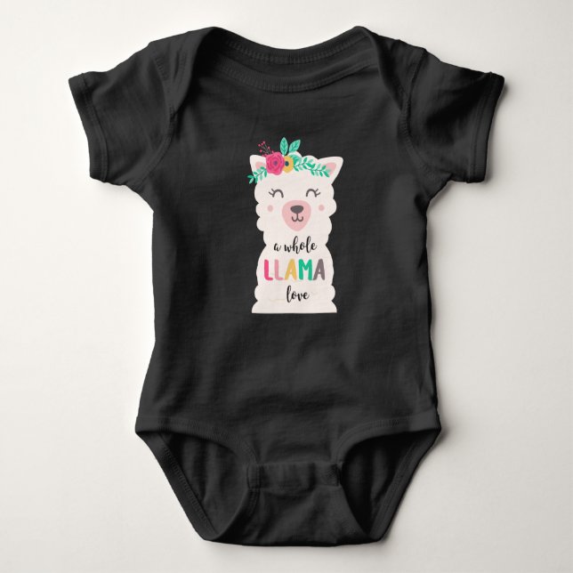 Llama Baby Bodysuit Baby Strampler (Vorderseite)