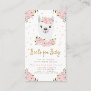 Llama Baby Dusche Rosa Blütenbraun Blütenbraun Buc Begleitkarte