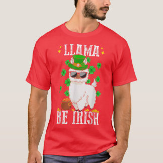 LLAMA BE IRISH Kleeblatt Kinder Frauen T-Shirt Fun