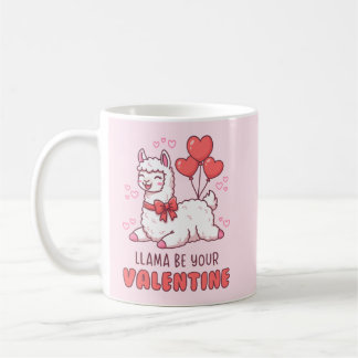 Llama Be Your Valentine - Cute Llama Valentine Pun Kaffeetasse
