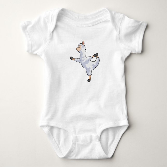 Llama bei der Yoga-Fitness Baby Strampler (Vorderseite)