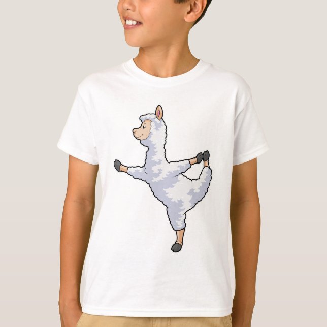 Llama bei der Yoga-Fitness T-Shirt (Vorderseite)