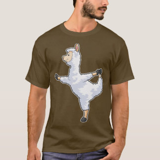 Llama bei der Yoga-Fitness T-Shirt