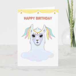 Llama Birthday Card Karte