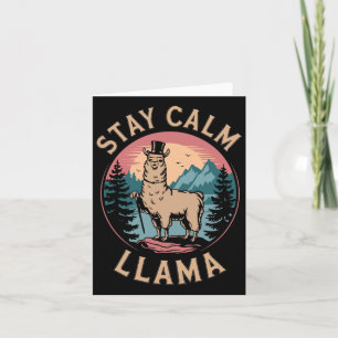 Llama Bleibe Calm Funny Alpaca Karte
