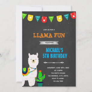 Llama Boy fiesta Party Einladung